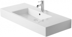 Умывальник Duravit Vero для мебели с переливом, 1050 x 490 с одним отверстием