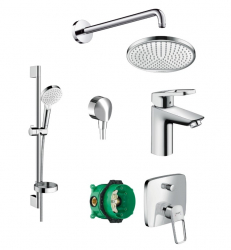 Набор смесителей Hansgrohe Logis Loop скрытого монтажа (71151000+26553400+71264000+01800180+27454000+27413000+26723000) 1122019