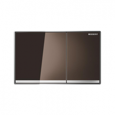 Кнопка для инсталляции Geberit Sigma60 115.640.SQ.1, двойной смыв, стекло каштановое