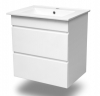 Комплект шкафчик с умывальником Volle FIESTA 800: тумба подвесная белая (2 ящика) + умывальник накладной