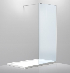 Стенка 900*1900 мм, прозрачное стекло 8мм+Профиль стеновой 1900мм для Walk-IN+Держатель стекла (D) 1000мм  18-08-90+01-01+05D-100