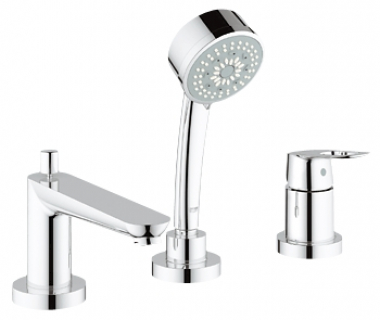 Cмеситель для ванны на 3 отверстия Grohe BauEdge 25117