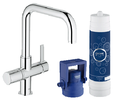 Смеситель для кухни с фильтром Grohe Blue хром 31299001