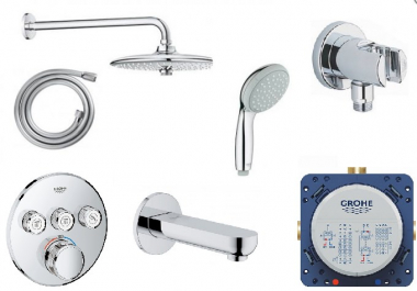 Душевой набор Grohe SmartControl для душа на 3 потребителя скрытый монтаж 34614SC3