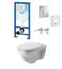 Комплект: Инсталляционная система Grohe 38721001+ подвесной унитаз Duravit D - code с крышкой (45351900A1 + 38721001 + 37131000) 387220A1