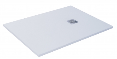 Поддон каменный Eger фактурный белый 1200*800*30мм, сифон и решетка в комплекте 599TB-1280S(white)