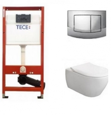 Инсталляция TECE Base Kit 4в1 9400005 комплект с унитазом Villeroy&Boch Subway 2.0 56001001+SoftClose SlimSeat 9M78S101