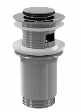 Водослив для умывальника Alcaplast A391 Сlick-clack 5/4\", цельнометаллический с малой заглушкой