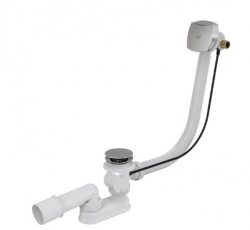 Сифон для ванны с напуском воды через перелив пластик/металл Alcaplast A564CRM1