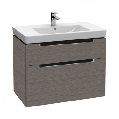 Тумба для раковины Villeroy&Boch Subway 2.0 787x590x449 мм дуб графитовый A91410FQ