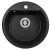 Кухонная мойка Perfelli ALVA RGA 104-49 BLACK 49х49х19,4 см
