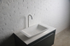 Умывальник 59,5*34,5*10,5см накладной каменный Solid surface