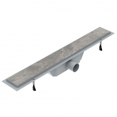 Линейный трап 700мм, система сухой затвор, с решеткой под плитку