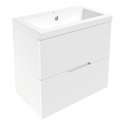 Комплект мебели Volle AIVA 60см белый: тумба подвесная , 2 ящика + умывальник накладной арт 15-68-060