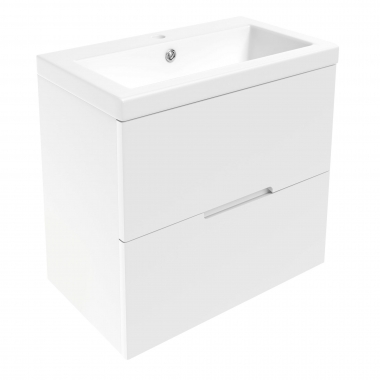 Комплект мебели Volle AIVA 60см белый: тумба подвесная , 2 ящика + умывальник накладной арт 15-68-060