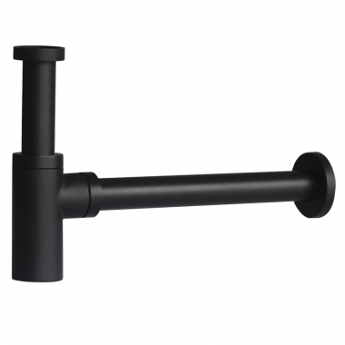 Сифон для умывальника с цилиндрической колбой, латунь, 1 1/4\", патрубок Ø32 мм, de la noche