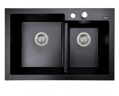 Кухонная мойка Perfelli BIANCO PGB 208-79 BLACK 79х51х21,4 см