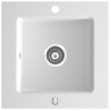 Мойка однокамерная Ferro Kizz DRG50/50W 50x50 см, белый