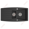 Мойка двухкамерная Ferro Mezzo DRG51/98B 98x51 см, графит