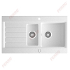 Мойка двухкамерная Ferro Ozzy DRG52/91W 91x52 см, белый