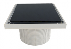 Надставки для трапа со стеклянной решеткой или под плитку (BLACK) 150х150