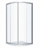 Душевая кабина полукруглая двери раздвижные, прозрачное стекло, серебристый блеск, с покрытием Reflex Kolo Geo 90 см 560.121.00.3