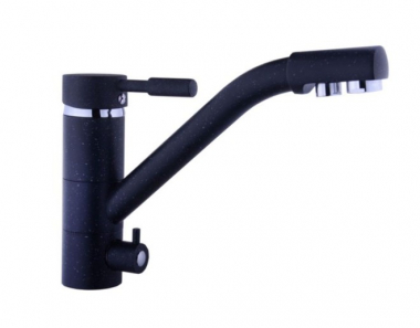 Смеситель кухонный Globus Lux Lazer GLLR-0555 Black Черный комбинированный GLCL-0555 BLACK
