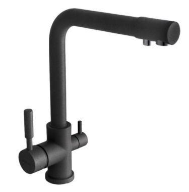 Смеситель кухонный Globus Lux Lazer GLLR-0444 Onix Черный комбинированный GLLR-0444 ONIX