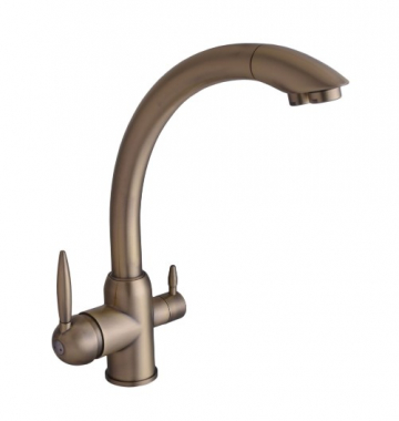 Смеситель кухонный Globus Lux Lazer GLLR-0777 Bronze Бронзовый комбинированный GLLR-0777 BRONZE