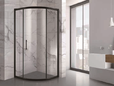 Душевая кабина ASIGNATURA Altea 90*90 без поддона, профиль черный мат, стекло прозр.(6мм), раздвижная 29020802