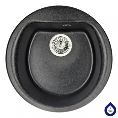 Кухонная мойка Minola Mrg 71045-50 Антрацит (металлик) D 50х20,5см