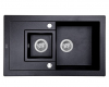 Кухонная мойка Perfelli PIERRA PGP 536-78 BLACK METALLIC 78х46х18,4 см