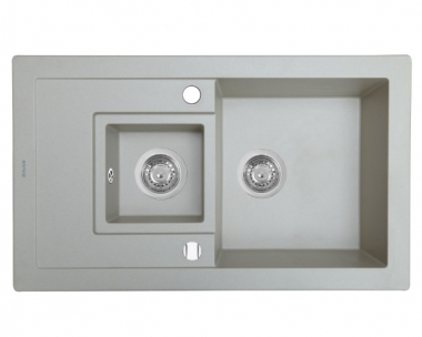 Кухонная мойка Perfelli PIERRA PGP 536-78 GREY METALLIC 78х46х18,4 см