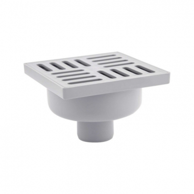 Трап Krono Plast TA5210 вертикальный, выпуск 50 мм с пластиковой решеткой 15x15 см