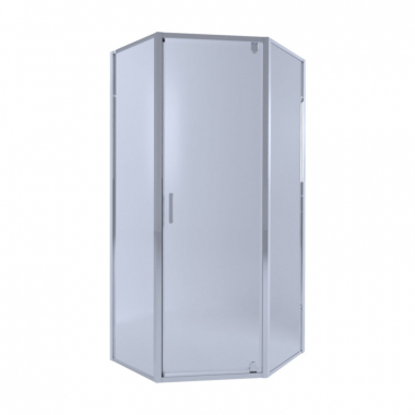 Душевая кабина Q-tap LEO CRM10995-AC6, пятиуг., 90x90, стекло 6мм Clear, распаш., без поддона LEOCRM10995AC6