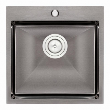 Кухонная мойка Qtap D5050BL Black 2.7/1.0 мм (QTD5050BLPVD10)