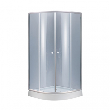 Душова кабіна Lidz Latwa SC90x90.SAT.LOW.GR, скло тон. 4 мм + Lidz Душовий піддон KAPIELKA ST90x90x15