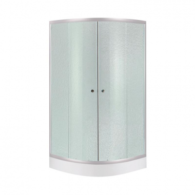 Душова кабіна Lidz Latwa SC80x80.SAT.LOW.FR, скло Frost 4 мм + Lidz Душовий піддон KAPIELKA ST80x80x15
