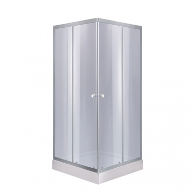 Душова кабіна Lidz Wawel SC80x80.SAT.LOW.GR, скло тон. 4 мм + Lidz Душовий піддон KAPIELKA ST80x80х14