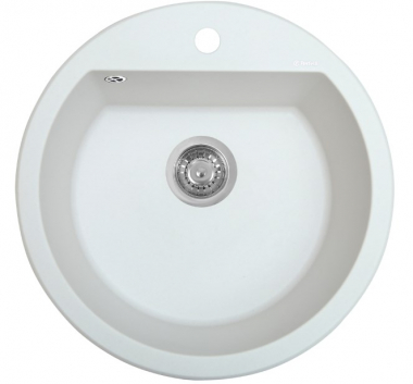 Кухонная мойка Perfelli SONNO RGS 105-51 WHITE 51х51х19,4 см