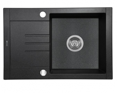 Кухонная мойка Perfelli TINO PGT 134-66 BLACK METALLIC 66х44х17 см