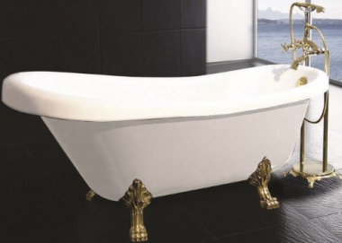 Ванна акриловая отдельно стоящая, на бронзовых львиных лапах Appollo ТS-1705 Bronz